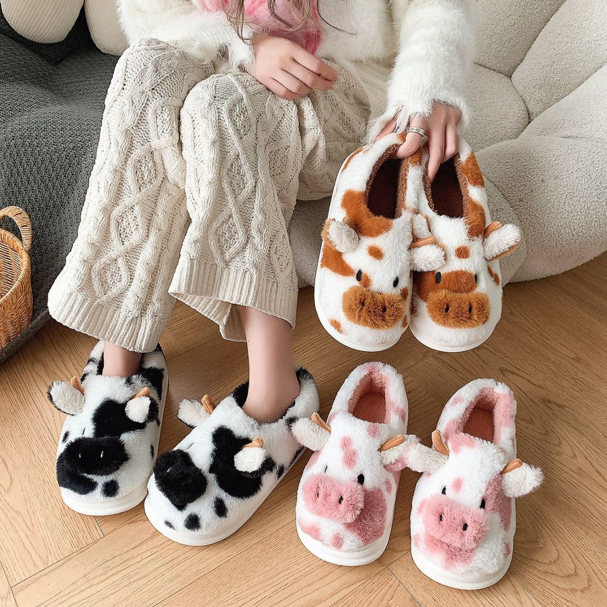 MooMoo Comfort: Pantofole a forma di Mucca